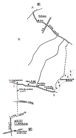 Map of Link 1 of the Fox Way route