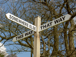 Sign post seen on the Fox Way walks